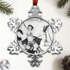 Betty Page Bdsm Metal Small Snowflake Ornament by CherleyTemples