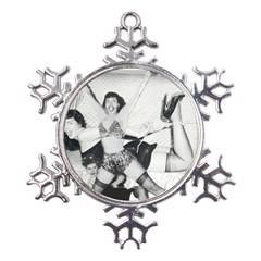 Betty Page Bdsm Metal Large Snowflake Ornament by CherleyTemples