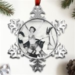 Betty Page BDSM Metal Small Snowflake Ornament Front