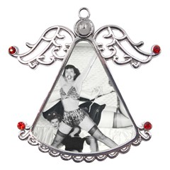 Betty Page Bdsm Metal Angel With Crystal Ornament