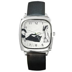 Betty Page Grafitti Square Metal Watch by CherleyTemples