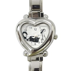 Betty Page Grafitti Heart Italian Charm Watch by CherleyTemples