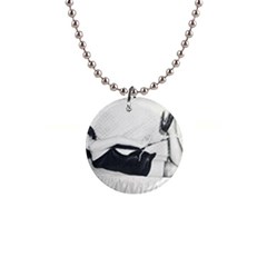 Betty Page Grafitti 1  Button Necklace by CherleyTemples