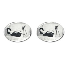 Betty Page Grafitti Cufflinks (oval) by CherleyTemples