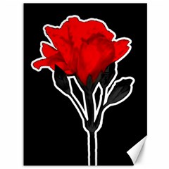 Red Rose Photo Illustration Over Black Background Canvas 36  X 48  by dflcprintsclothing