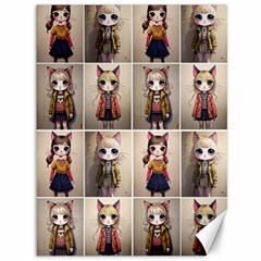 Cat Girls Portrait Photo Collage Set Illustration Ai Canvas 36  X 48  by dflcprintsclothing