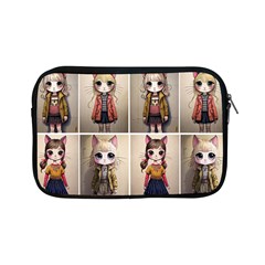 Cat Girls Portrait Photo Collage Set Illustration Ai Apple Ipad Mini Zipper Cases by dflcprintsclothing