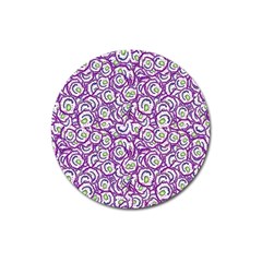 Funny Bacterias Drawing Motif Random Pattern Magnet 3  (round) by dflcprintsclothing