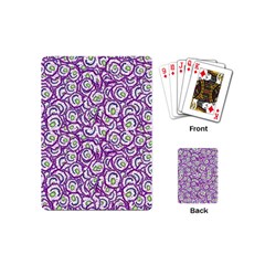 Funny Bacterias Drawing Motif Random Pattern Playing Cards Single Design (mini)