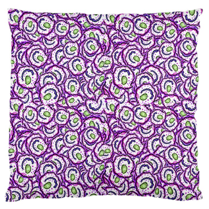 Funny Bacterias Drawing Motif Random Pattern Large Premium Plush Fleece Cushion Case (One Side)