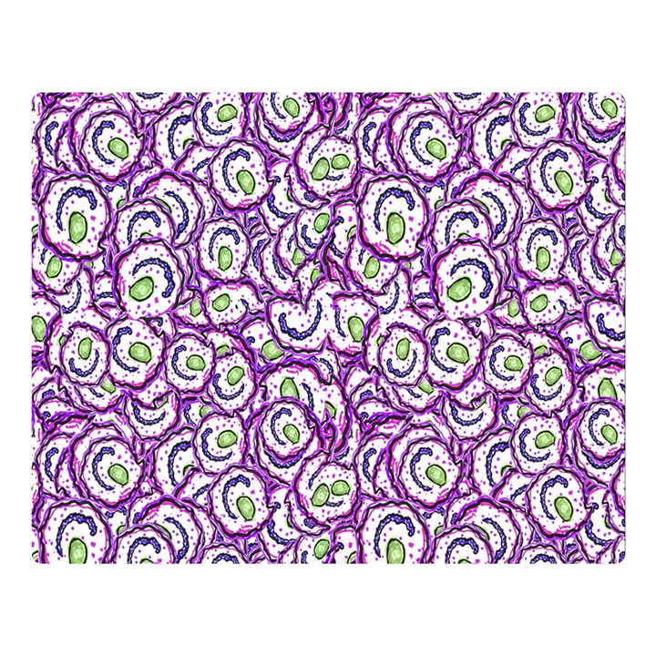 Funny Bacterias Drawing Motif Random Pattern Premium Plush Fleece Blanket (Large)