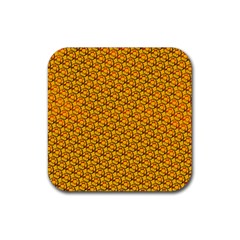 Pixel Art Mushroom Pattern Rubber Coaster (square) by ExtraGoodSauce