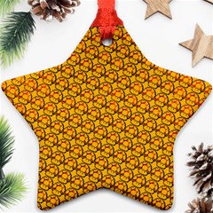 Pixel Art Mushroom Pattern Star Ornament (two Sides) by ExtraGoodSauce