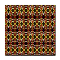 Colorful Geometric Pattern Design Tile Coaster by ExtraAwesomeSauce