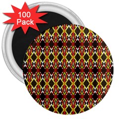 Colorful Geometric Pattern Design 3  Magnets (100 Pack) by ExtraGoodSauce