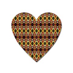 Colorful Geometric Pattern Design Heart Magnet by ExtraGoodSauce