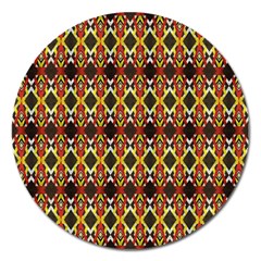 Colorful Geometric Pattern Design Magnet 5  (round) by ExtraGoodSauce