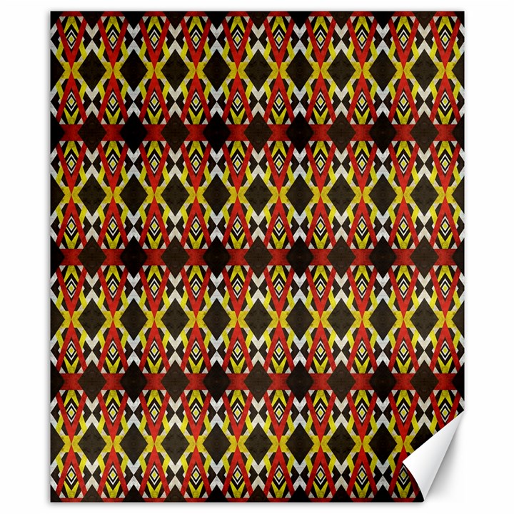 Colorful Geometric Pattern Design Canvas 8  x 10 