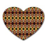 Colorful Geometric Pattern Design Heart Mousepad Front