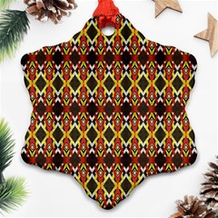 Colorful Geometric Pattern Design Snowflake Ornament (two Sides)