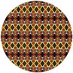 Colorful Geometric Pattern Design Wooden Puzzle Round by ExtraAwesomeSauce