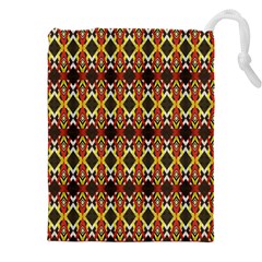 Colorful Geometric Pattern Design Drawstring Pouch (5xl) by ExtraGoodSauce