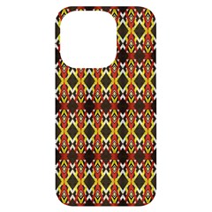 Colorful Geometric Pattern Design Iphone 14 Pro Black Uv Print Case by ExtraGoodSauce