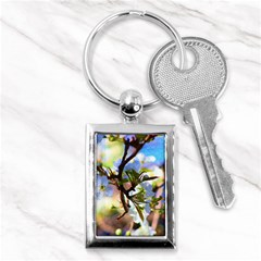 Springtime Pear Tree Blossoms Key Chain (rectangle) by ExtraGoodSauce