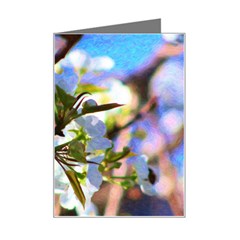 Springtime Pear Tree Blossoms Mini Greeting Card