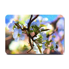 Springtime Pear Tree Blossoms Small Doormat by ExtraGoodSauce