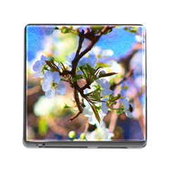 Springtime Pear Tree Blossoms Memory Card Reader (square 5 Slot) by ExtraGoodSauce