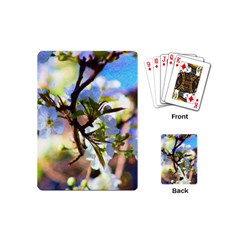 Springtime Pear Tree Blossoms Playing Cards Single Design (mini) by ExtraGoodSauce