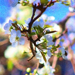 Springtime Pear Tree Blossoms Play Mat (rectangle) by ExtraGoodSauce