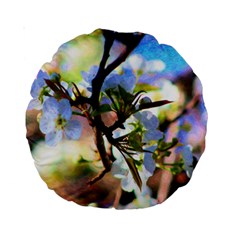 Springtime Pear Tree Blossoms Standard 15  Premium Round Cushions by ExtraGoodSauce