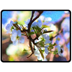 Springtime Pear Tree Blossoms Two Sides Fleece Blanket (large) by ExtraGoodSauce