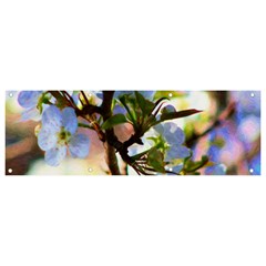 Springtime Pear Tree Blossoms Banner And Sign 9  X 3  by ExtraGoodSauce