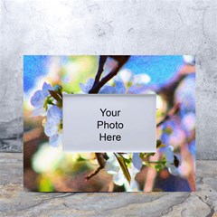 Springtime Pear Tree Blossoms White Tabletop Photo Frame 4 x6  by ExtraGoodSauce