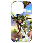 Springtime Pear Tree Blossoms iPhone 14 Pro Black UV Print Case Front