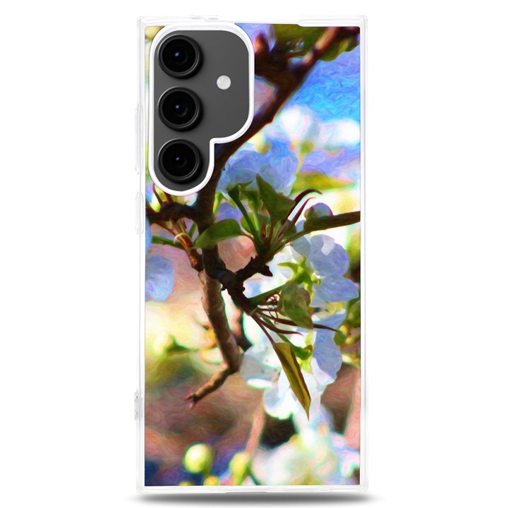 Springtime Pear Tree Blossoms Samsung Galaxy S24 Plus 6.7 Inch TPU UV Case