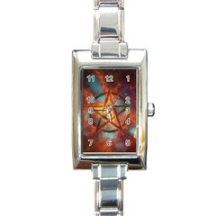 Enchanted Nebula Pentagram Art Rectangle Italian Charm Watch by ExtraGoodSauce