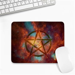 Enchanted Nebula Pentagram Art Small Mousepad by ExtraGoodSauce