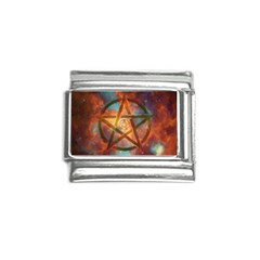 Enchanted Nebula Pentagram Art Italian Charm (9mm) by ExtraGoodSauce