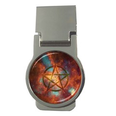 Enchanted Nebula Pentagram Art Money Clips (round)  by ExtraGoodSauce