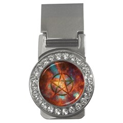 Enchanted Nebula Pentagram Art Money Clips (cz)  by ExtraGoodSauce