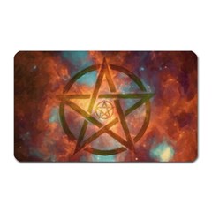 Enchanted Nebula Pentagram Art Magnet (rectangular) by ExtraGoodSauce