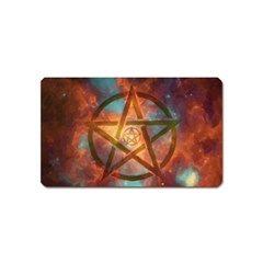 Enchanted Nebula Pentagram Art Magnet (name Card) by ExtraGoodSauce