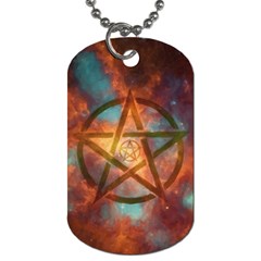 Enchanted Nebula Pentagram Art Dog Tag (two Sides) by ExtraGoodSauce