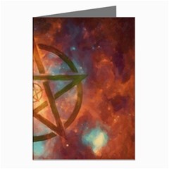 Enchanted Nebula Pentagram Art Greeting Cards (pkg Of 8)