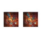 Enchanted Nebula Pentagram Art Cufflinks (Square) Front(Pair)