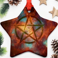 Enchanted Nebula Pentagram Art Star Ornament (two Sides) by ExtraGoodSauce